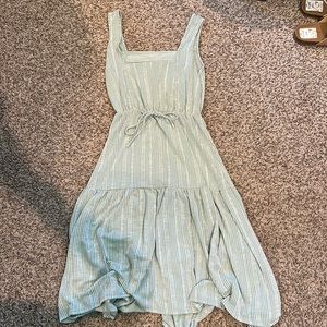 Sage green/ white dress